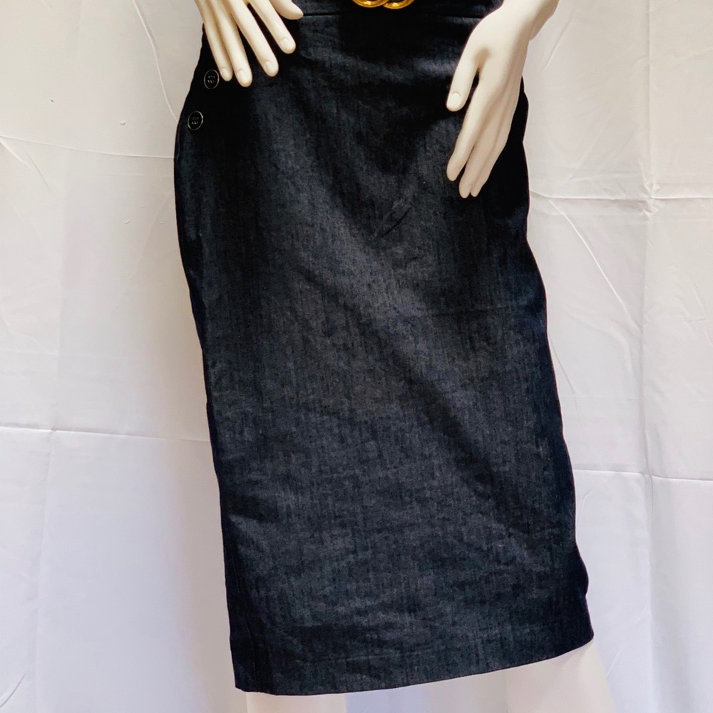 Chambray Pencil Skirt